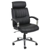 Winc Ambition Aptitude Executive Chair with Fixed Loop Arms and Headrest PU Black
