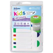 Avery Kids Self Laminating Labels Assorted Neon Colours 48 Labels/pack