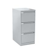 Mercury Vertical Filing Cabinet 3 Drawer 1015H x 470W x 620Dmm Silver Grey