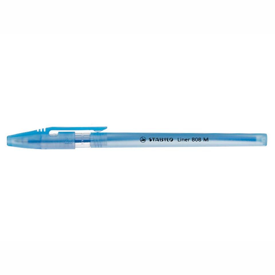 Stabilo Liner 808 Ballpoint Pen Medium 0.4mm Blue Box 10