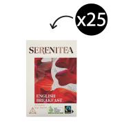SereniTEA Organic & Fairtrade English Breakfast Pyramid Tea Bags Pack 25