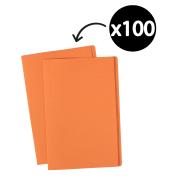 Avery Manilla Folder Foolscap 355 x 241mm Orange Pack 100