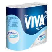 Kleenex VIVA 44301 Kitchen Towel 60 Sheet Roll White Twin Pack