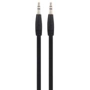 Comsol 3.5 mm Flat Audio Cable Male to Male - 1 m - Black