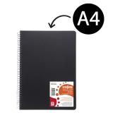 Teter Mek A4 Visual Art Diary Spiral 110gsm Black Cover 120 Pages