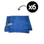 Peerless JAL Cloth Microfibre Anti Microbial Blue Pack 6