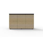 Rapidline Deluxe Infinity Swing Door Cupboard 1500mmw Natural Oak/ Black