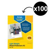 Marbig Sheet Protector A5 Lightweight Clear Box 100