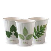 Biopak Biocup Double Wall 8Oz/270ml White Leaf Design Carton 1000