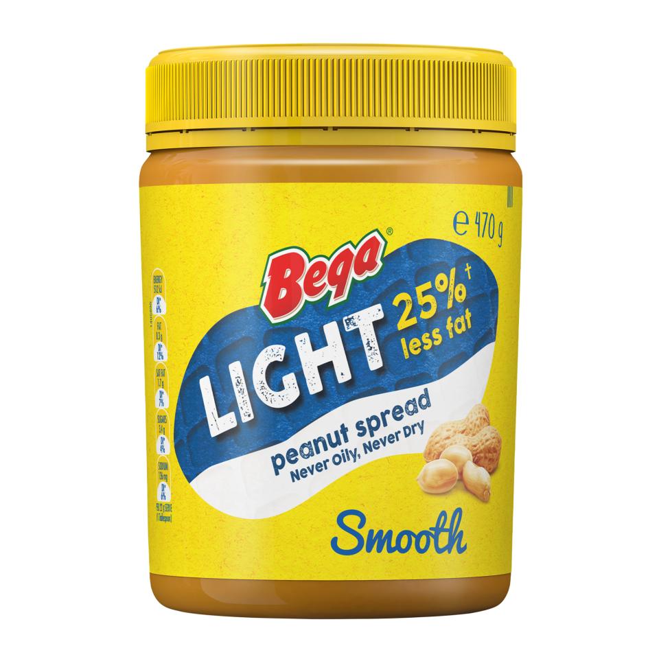 Bega Smooth Light Peanut Butter Spread Jar 470g