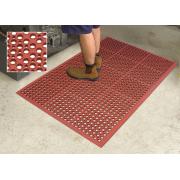 Safety Cushon Matting 900X1500mm Grease Resist Red