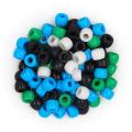 Thumbnail image of Arbee Beads Pony Beads Tsi Green Black Blue White 9mm 250g