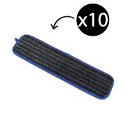 Sabco Professional Ultraclean Microfibre Antibacterial Flat Mop Pads Blue Pack 10