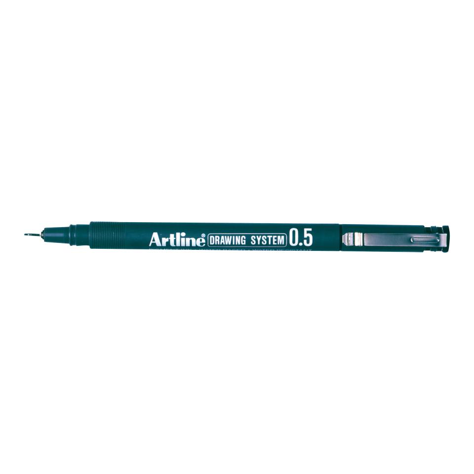 Artline Drawing System Fineliner Pen Extra Fine 0.5mm Black Each