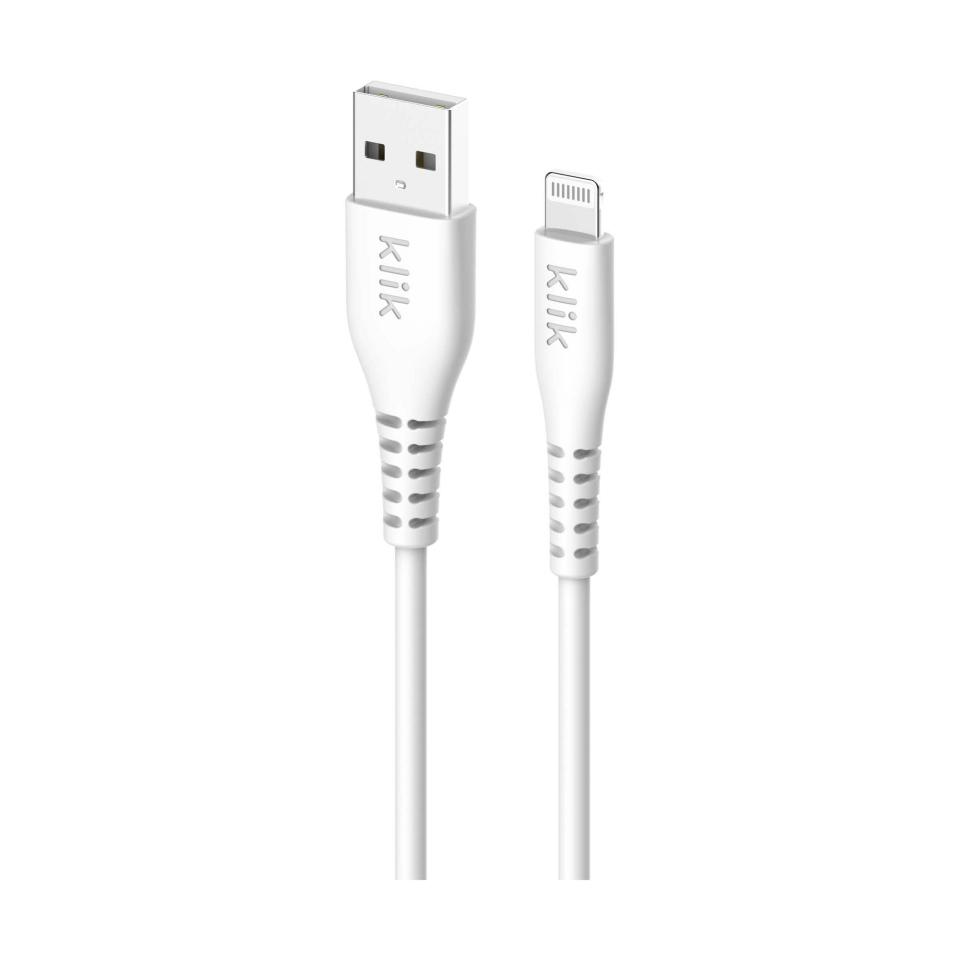 Klik 1.2m Apple Lightning To USB Mfi Cable White