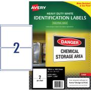 Avery White Heavy Duty Labels for Laser Printers 199.6 x 143.5mm 50 Labels (L7068)