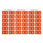 Avery D Side Tab Colour Coding Labels for Lateral Filing - 25 x 38mm - Dark Orange - 180 Labels