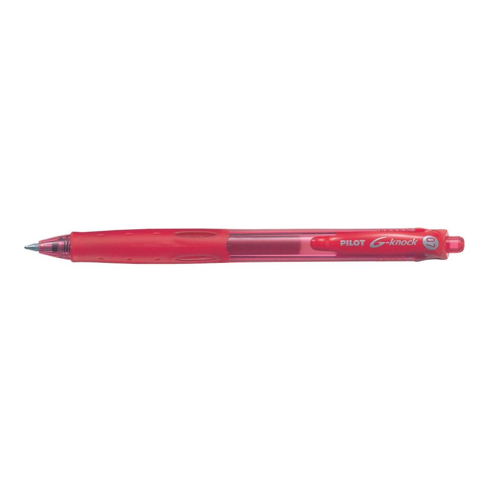 Pilot Begreen G-Knock Retractable Gel Pen Fine 0.7mm Red Each