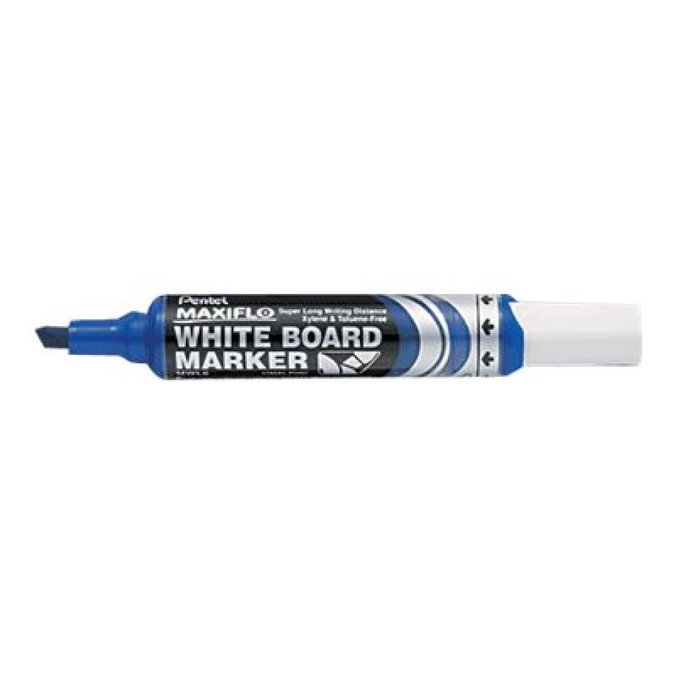 Pentel Mwl6 Maxiflo Whiteboard Marker Chisel Point Blue