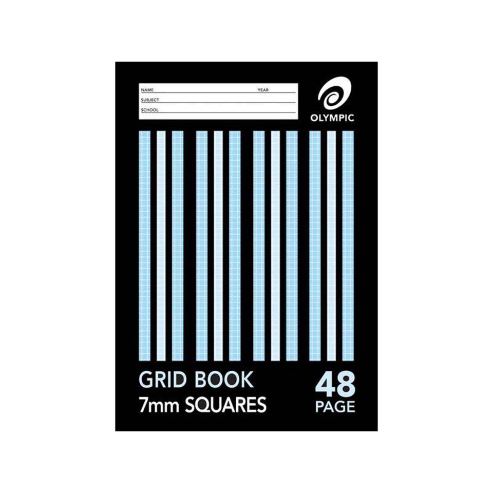 Olympic Grid Book A4 48 Pages 7mm Squares Stapled