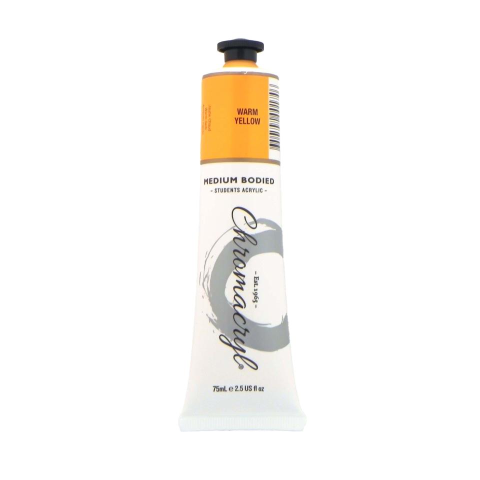 Chroma Chromacryl 75ml Tube Warm Yellow Image