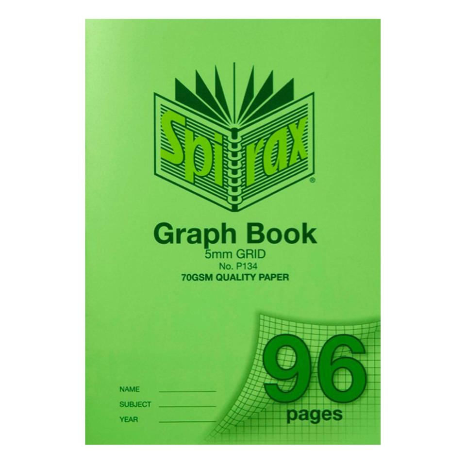 Spirax P134 A4 Grid Book 5mm Squares Polypropylene Cover 70gsm 96 pages Image