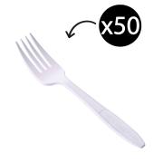 Winc Earth Plastic Forks White Pack 50