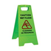 Sabco Professional Caution Wet Floor A Frame Sign Green
