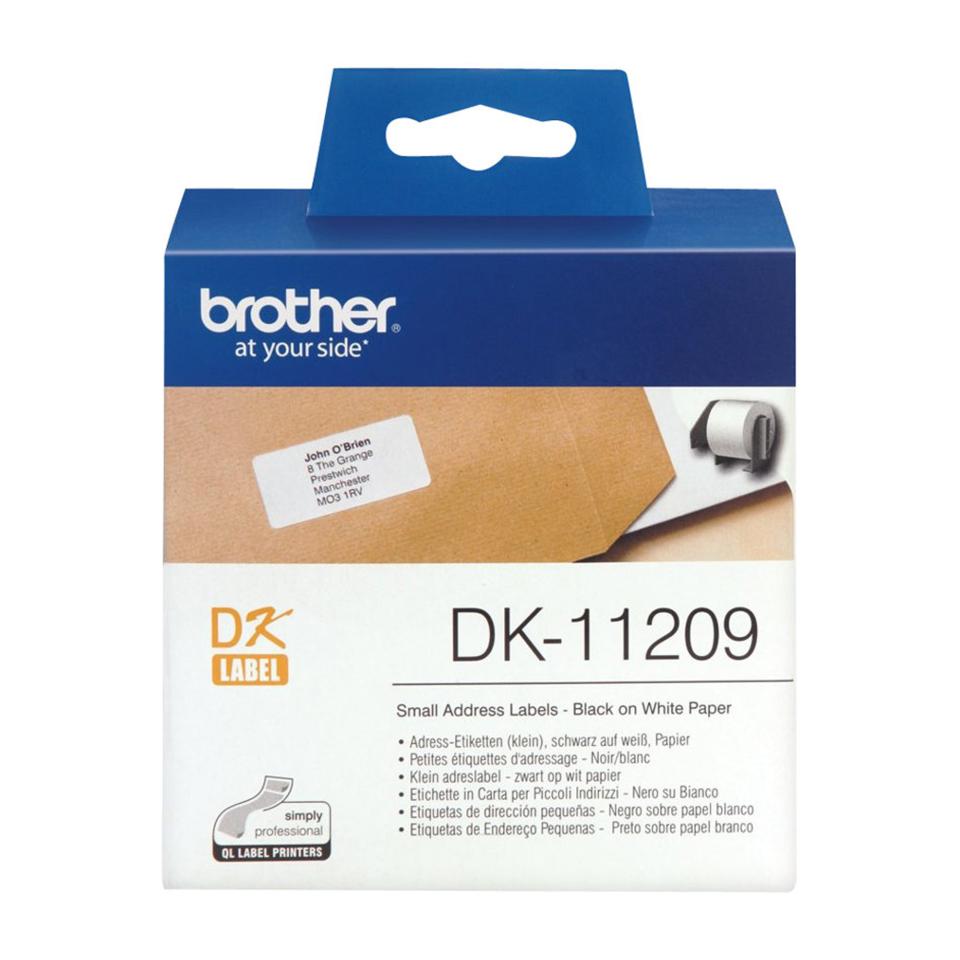 Brother DK-11209 Small Address Labels 29 x 62mm 800 Roll