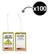 Out Of Service Safety Tags Pack 100