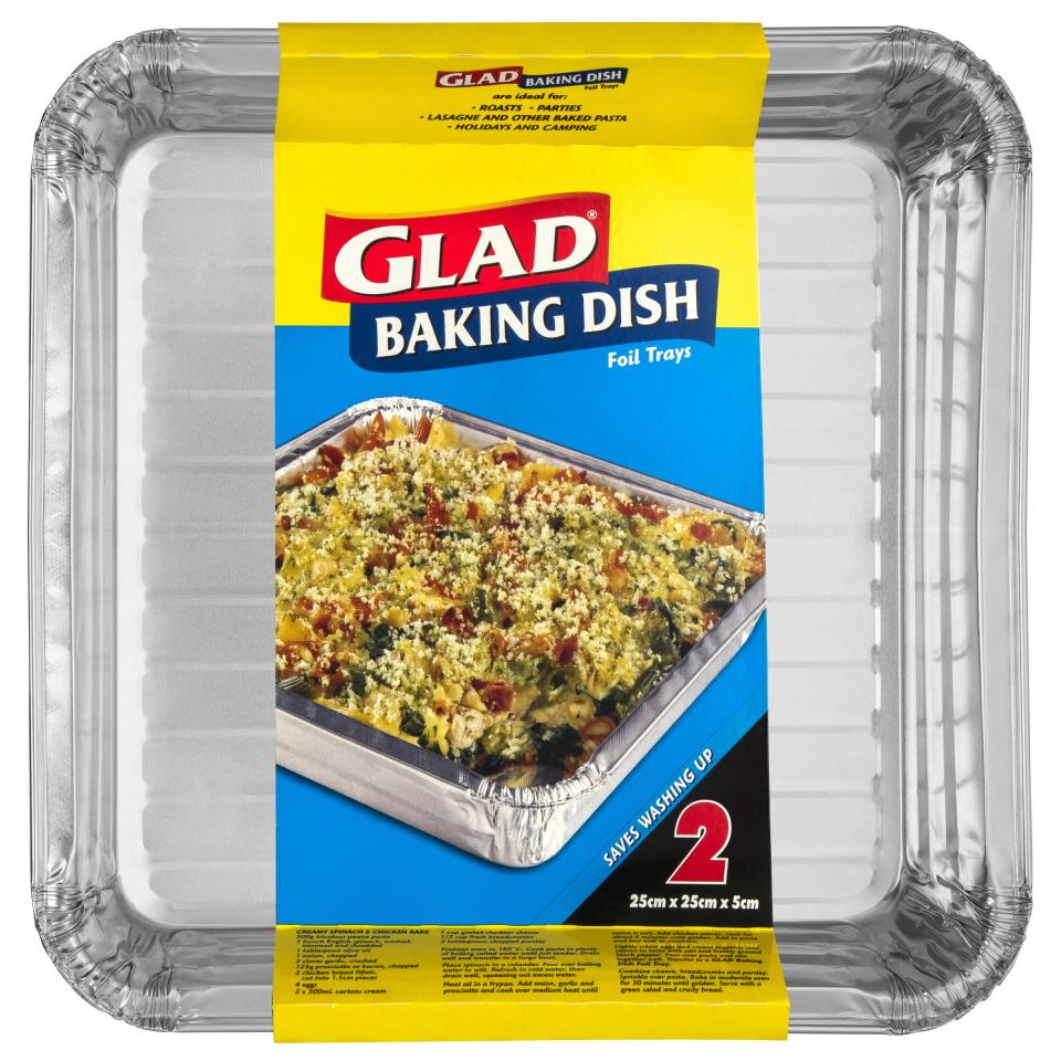 Glad BDISH2/12 Foil Baking Dish Pack 2