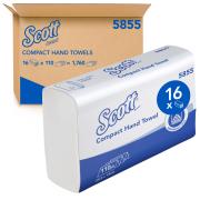 Scott 5855 Compact Hand Towels 110 Sheets Carton 16