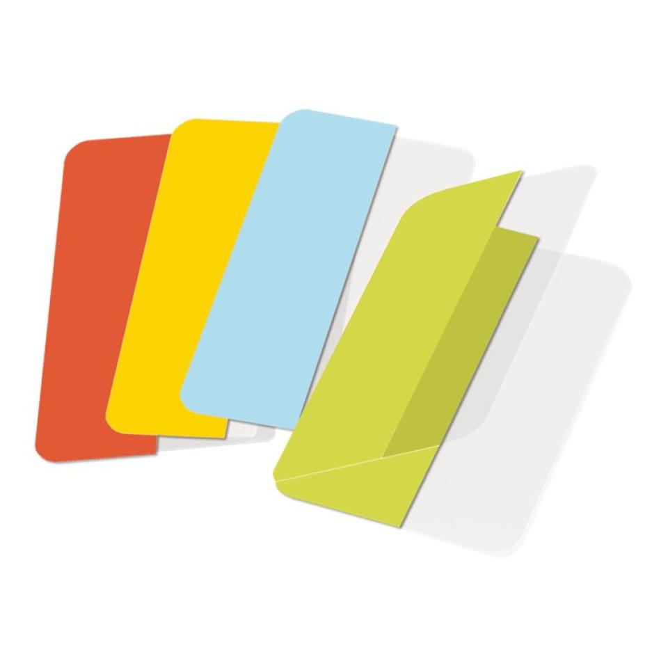 3L 10532 Twin Tabs 40mm Double Sided Assorted Colours Pack 24