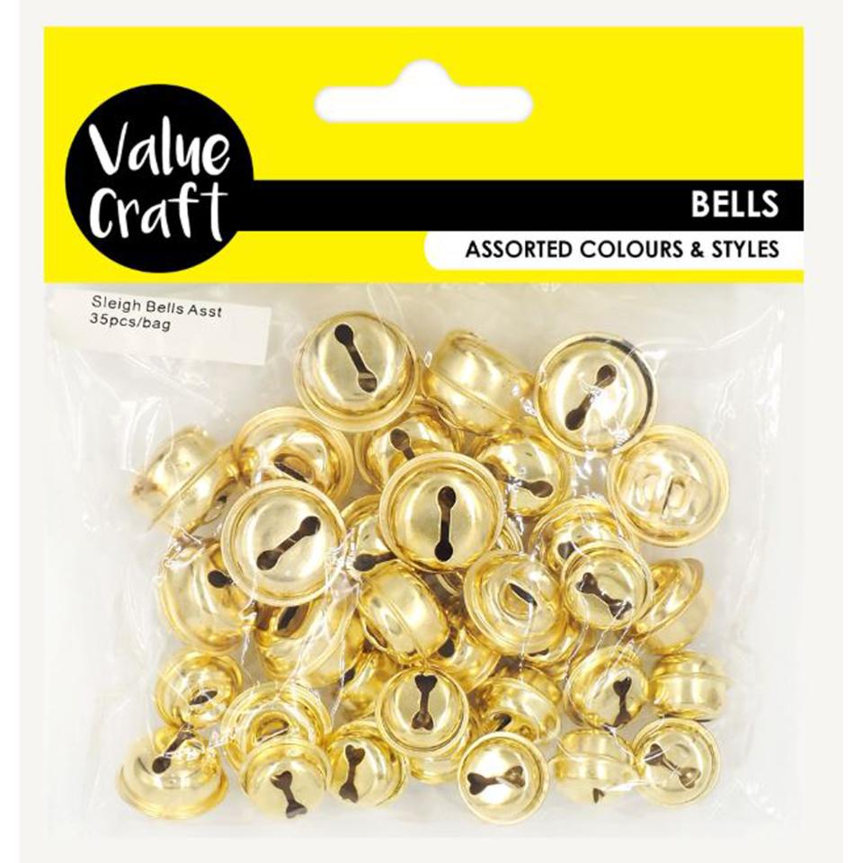 Arbee Craft Bells Sleigh Craft Asst Sizes 35 Pieces Image