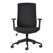 Mondo Gene Task Chair High Back Fabric Adjustable Arms Black