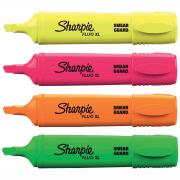 Sharpie Assorted Colours Fluo XL Highlighters Chisel Tip Pack 4