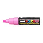 Uni Posca PC8KFP Paint Marker Chisel Tip 8.0mm Fluorescent Pink