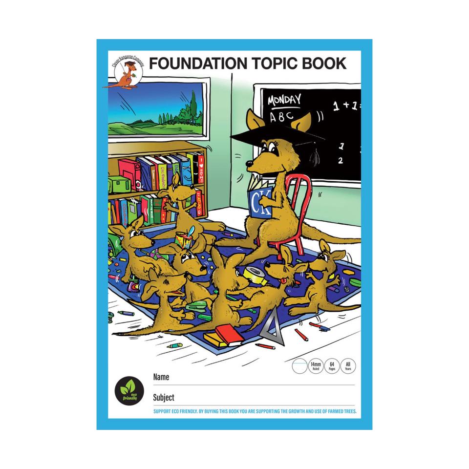 Clever Kangaroo Foundation Topic Book 14mm Ruled 64 Pages