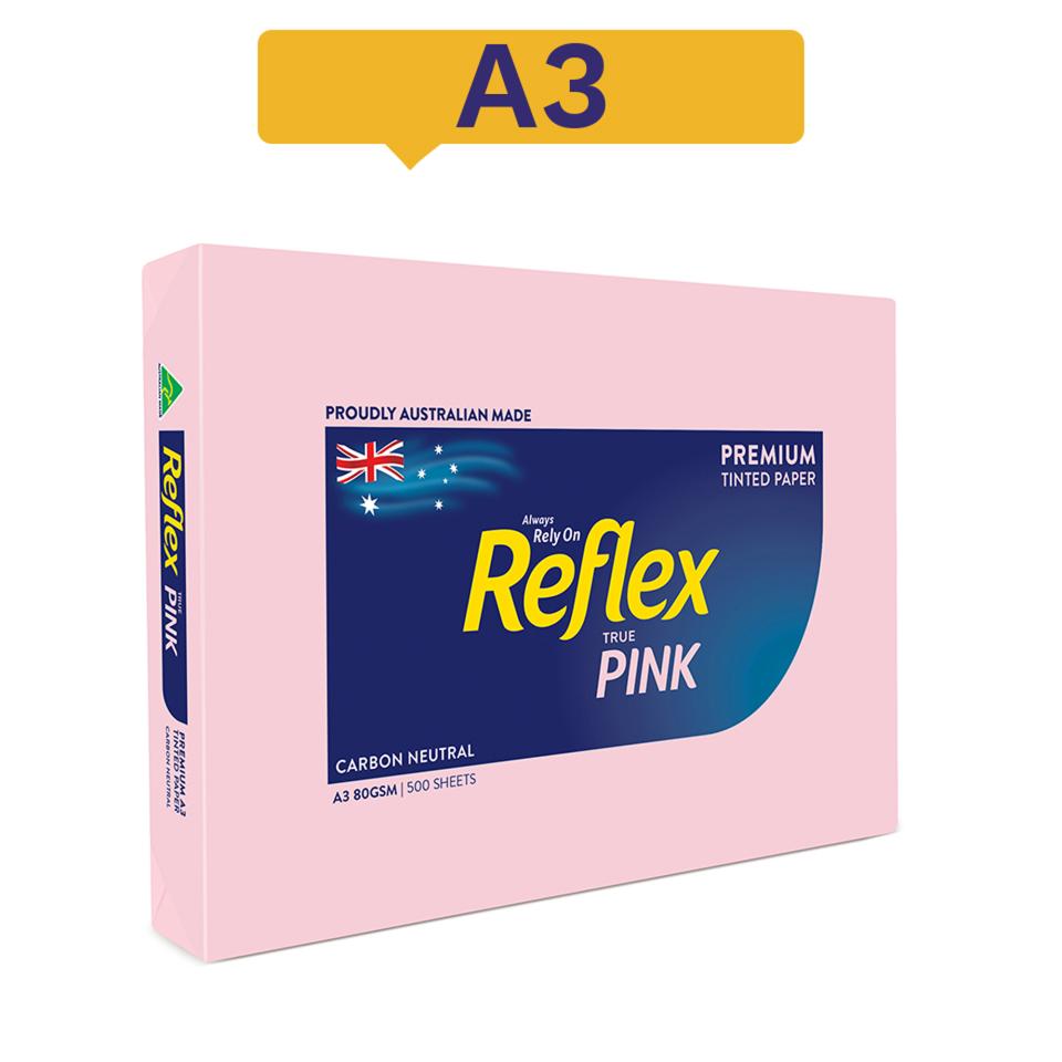 Reflex Colours Copy Paper A3 Pink 500 Sheet