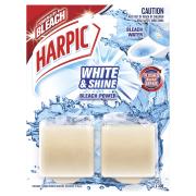Harpic White And Shine Bleach Powertwin Block Cleaner 2 X 50g