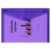 Winc Document Wallet Polypropylene with Button A4 Purple