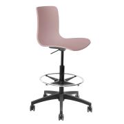 Dal Acti Swivel Drafting Stool Tall Gas Lift Footring  Black Nylon Base Castors