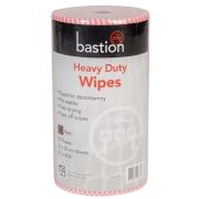 Bastion Heavy Duty Wipes 45m Roll 90 Pieces 30x50cm Red Roll Carton 4