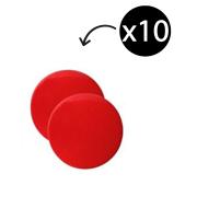 Officemax Magnetic Button 20mm Red Pack 10