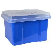 Italplast Storage Box Blueberry With Clear Lid 32 Litre