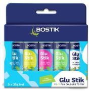 Bostik Rainbow Glue Stik 35g Pack 5