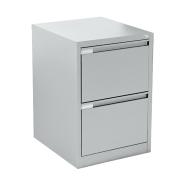 Mercury Vertical Filing Cabinet 2 Drawer 710h x 470w x 620dmm Silver Grey