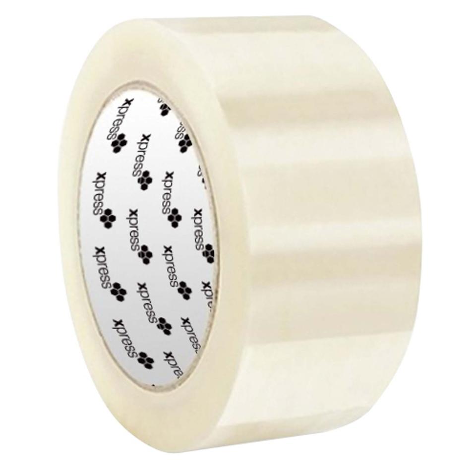 Xpress Packaging Tape Premium Rubber 48mmx75m Clear Pack 6 Image