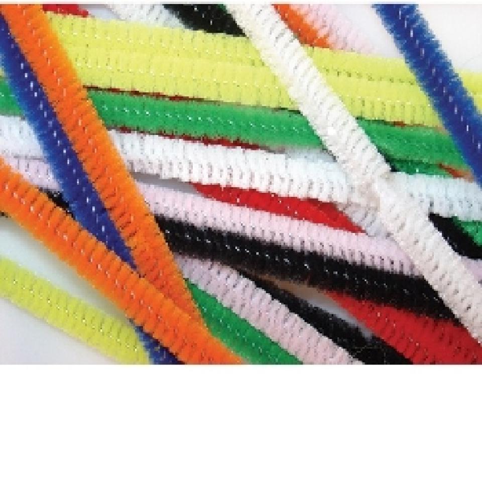 Colorific Chenille Pipecleaners 6x300mm Assorted Colours Pack Of 100