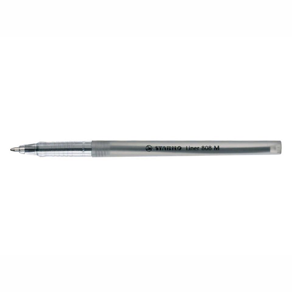 Stabilo Liner 808 Ballpoint Pen Medium 0.4mm Black Box 10